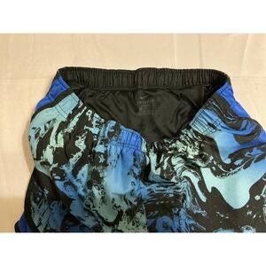 Nike Dri-FIT Running Shorts Blue Black Print Medium Athletic Shorts